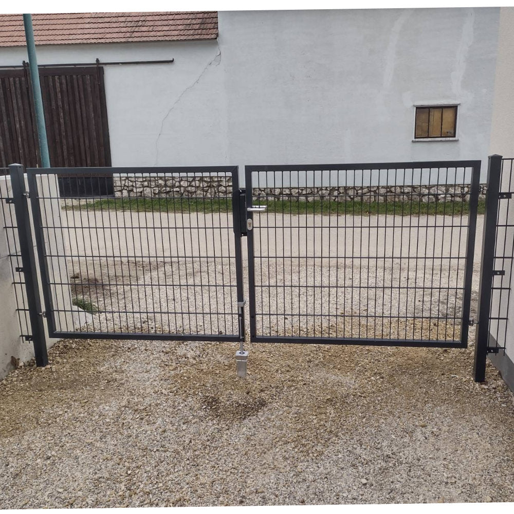 Flügeltor "BASIC" 2-flügelig inkl. Steher / LW: 350 cm