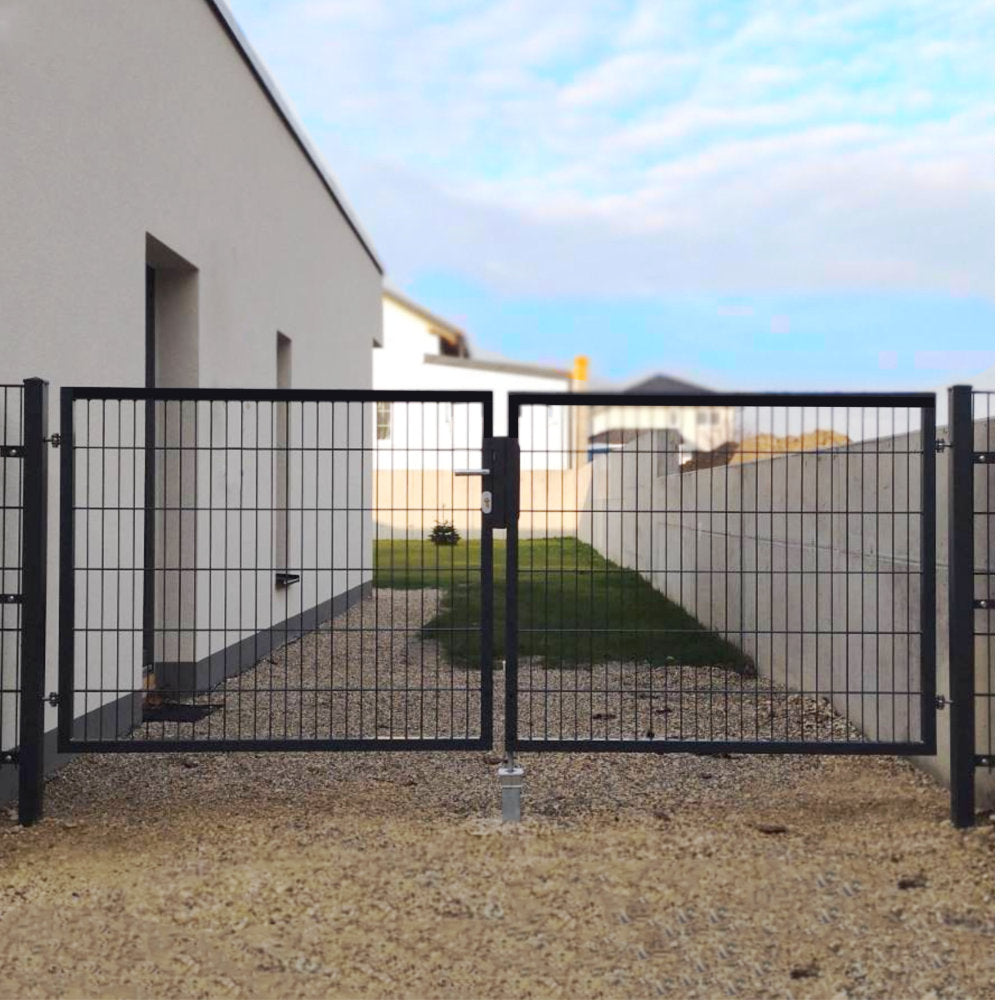 Flügeltor "BASIC" 2-flügelig inkl. Steher / LW: 350 cm