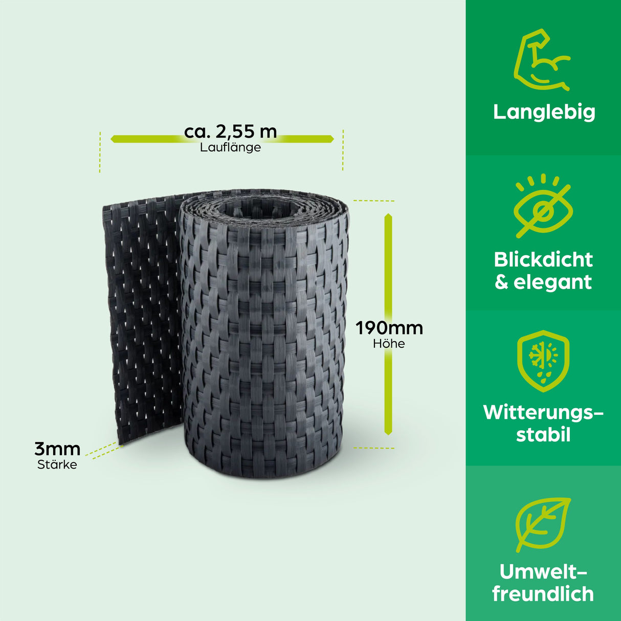 Sichtschutzstreifen "Rattan"